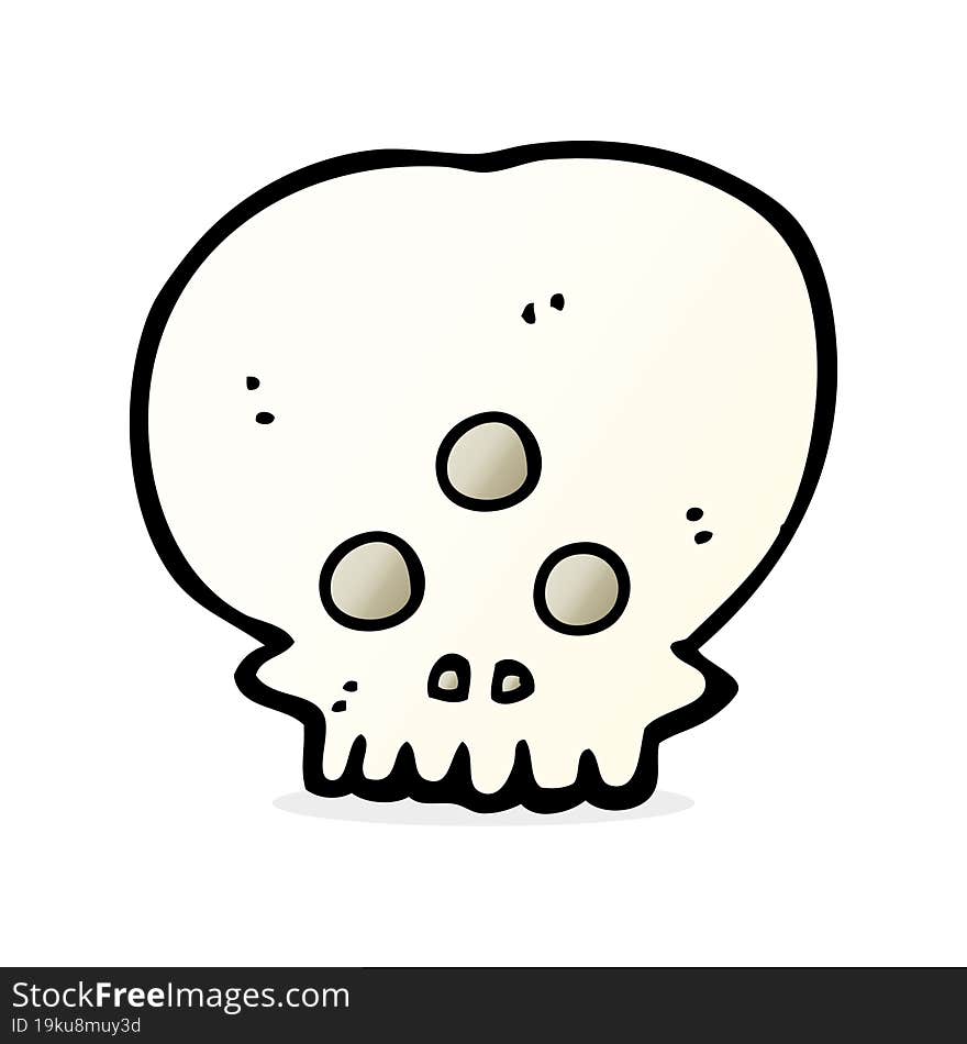 Cartoon Mystic Skull