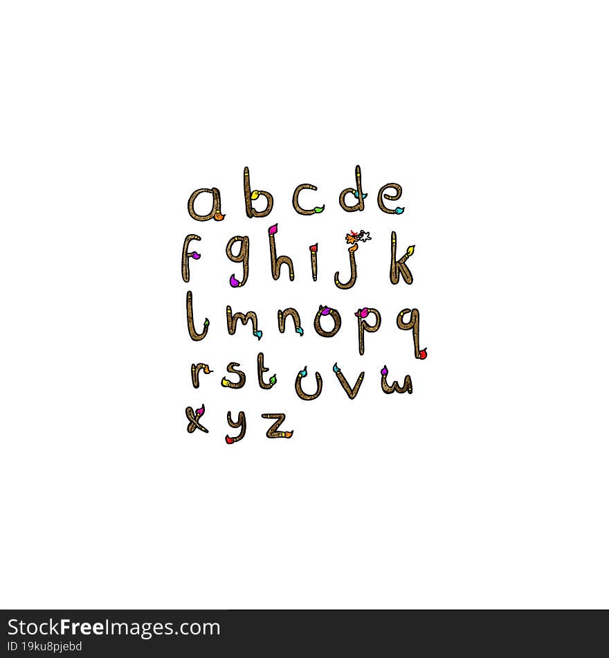 cartoon alphabet