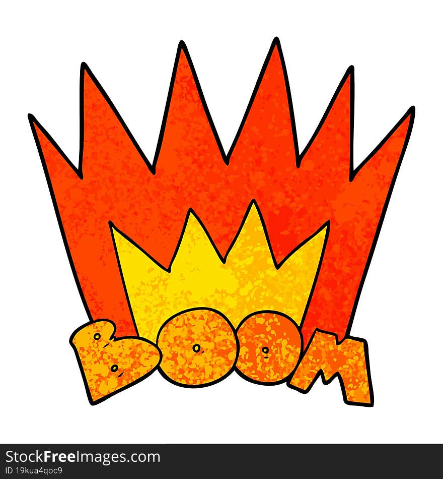 cartoon boom sign. cartoon boom sign