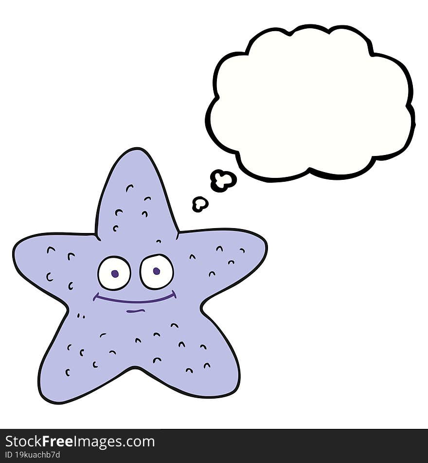 Thought Bubble Cartoon Starfish