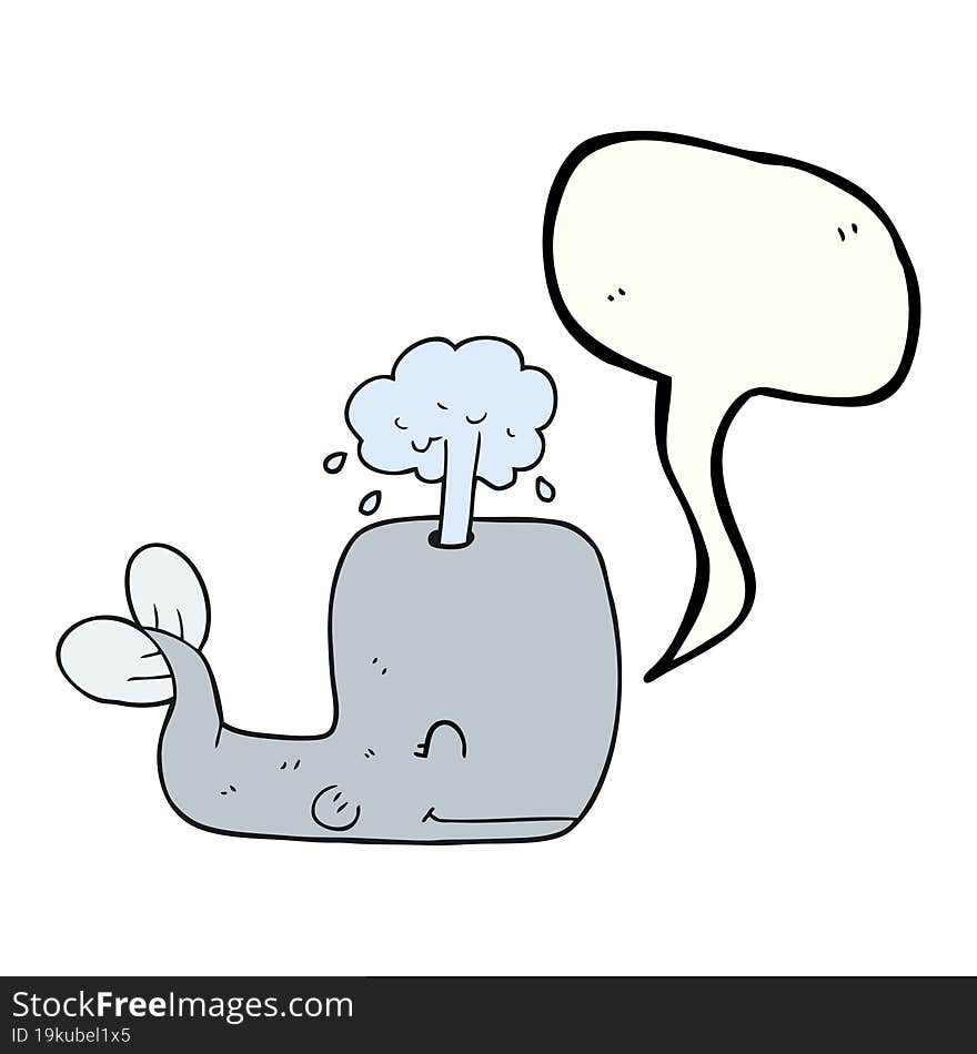 speech bubble cartoon whale spouting water