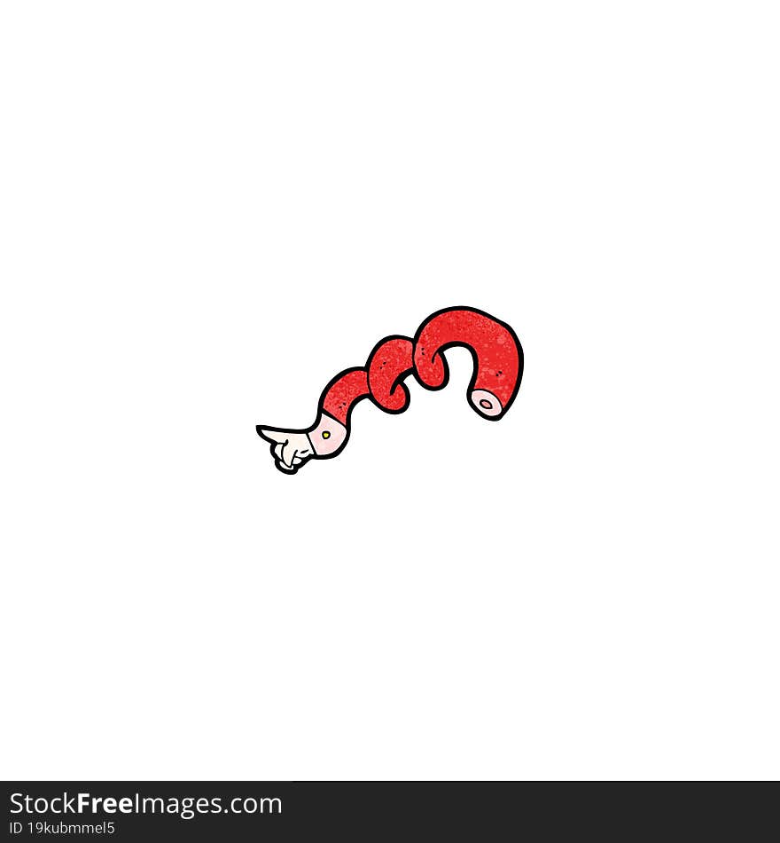 pointing arm symbol cartoon