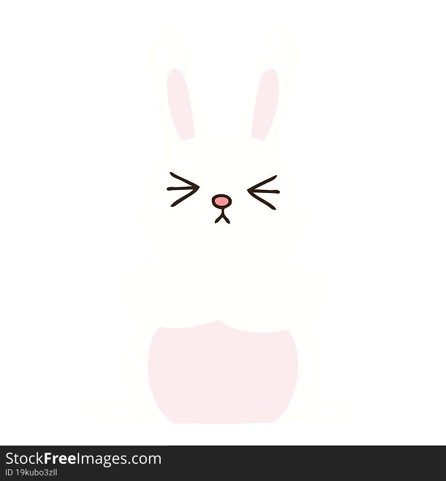 Quirky Hand Drawn Cartoon Rabbit