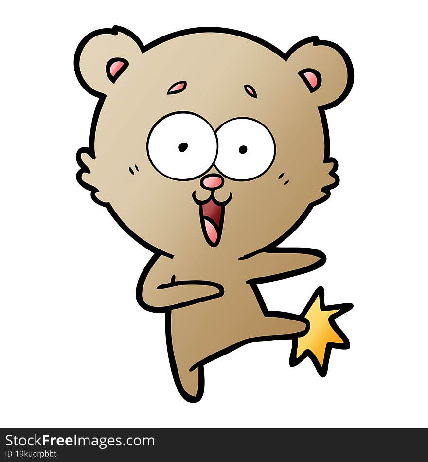 laughing teddy  bear cartoon. laughing teddy  bear cartoon