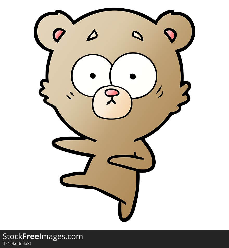 nervous dancing bear cartoon. nervous dancing bear cartoon