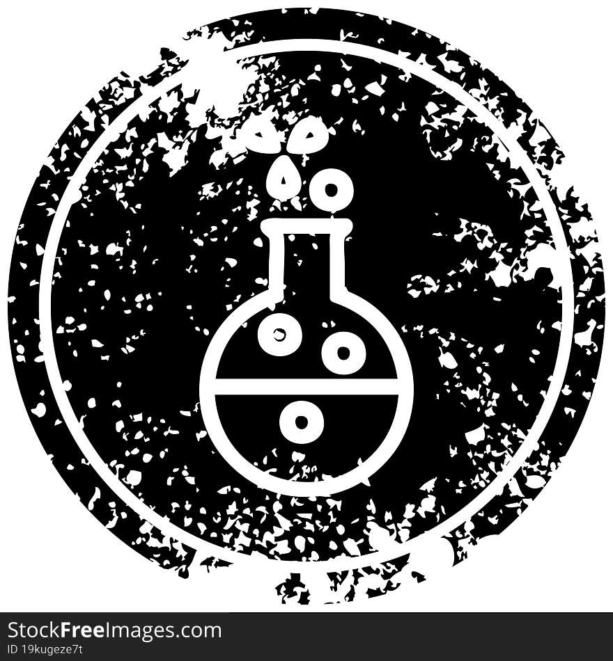 science experiment distressed icon