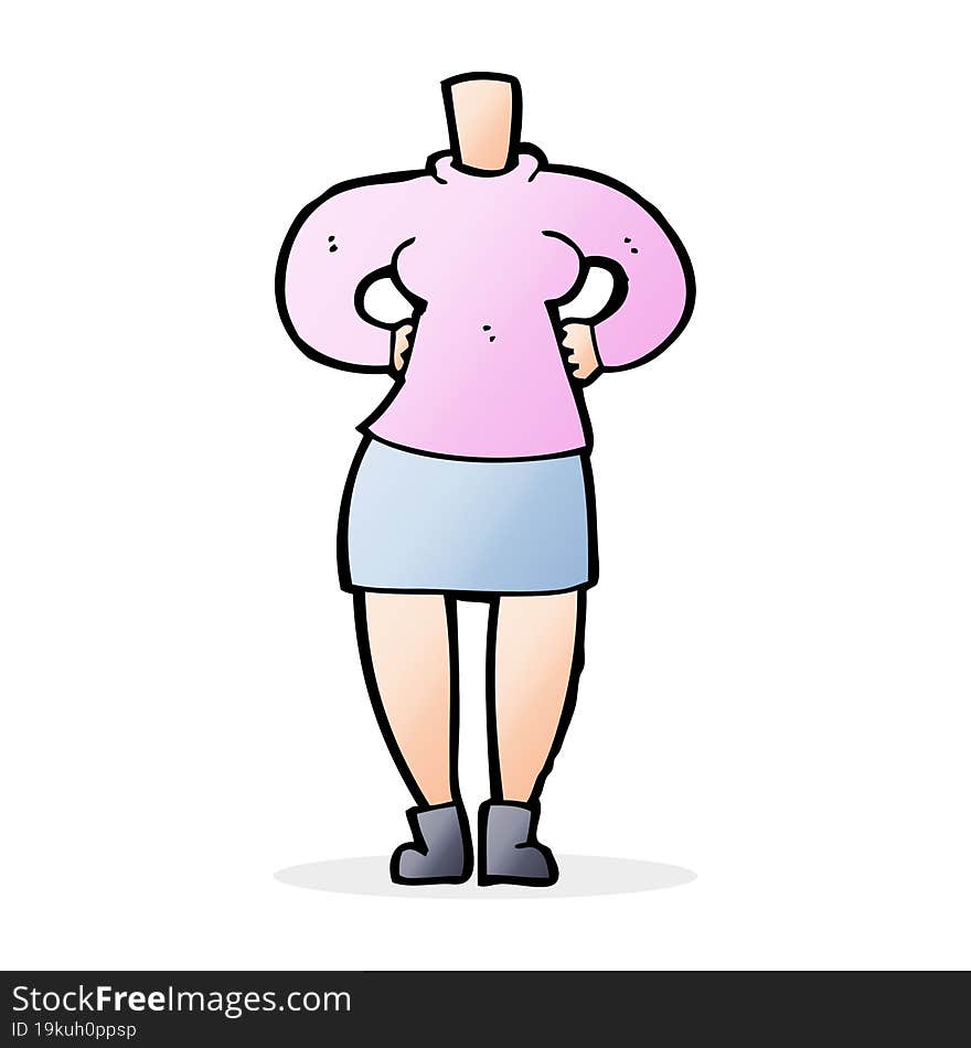 Cartoon Female Body (add Photos Or Mix And Match Cartoons