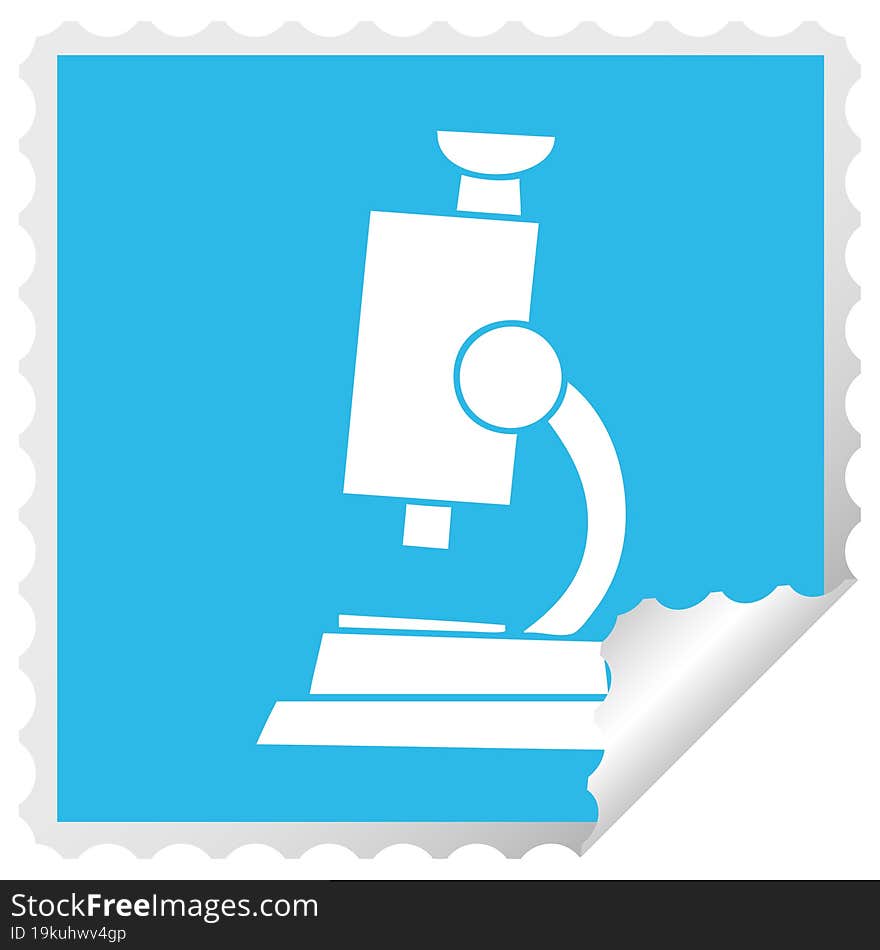 Square Peeling Sticker Cartoon Science Microscope