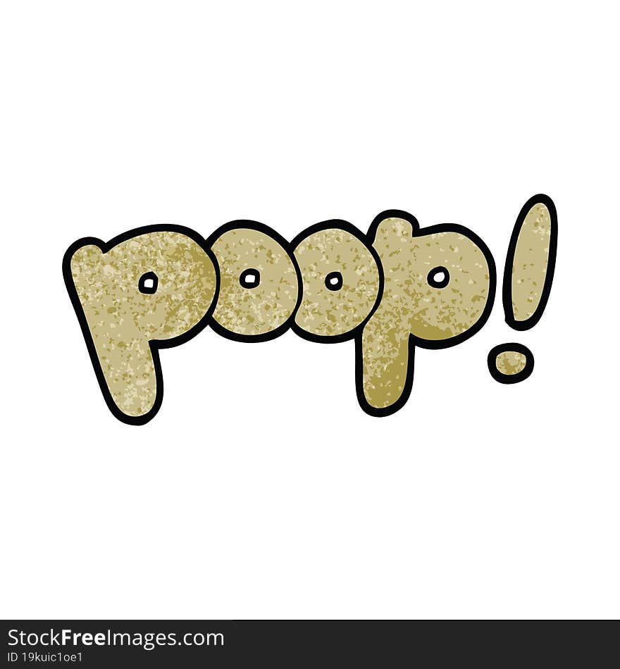 cartoon doodle font poop