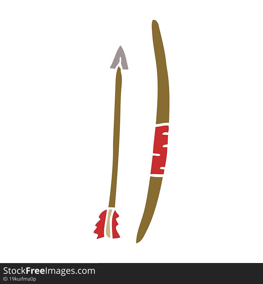 cartoon doodle bow and arrow