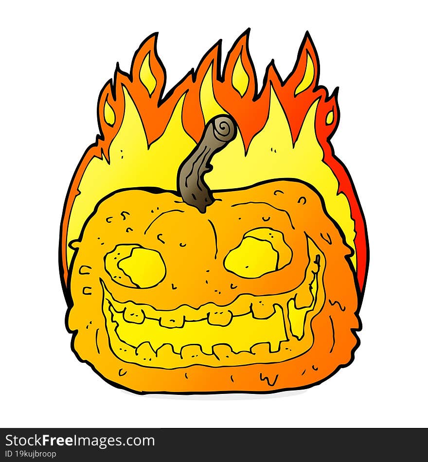 cartoon spooky pumpkin