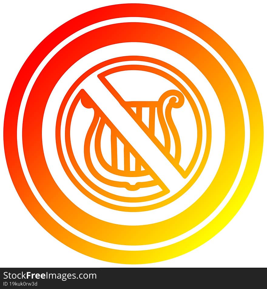 no music circular in hot gradient spectrum