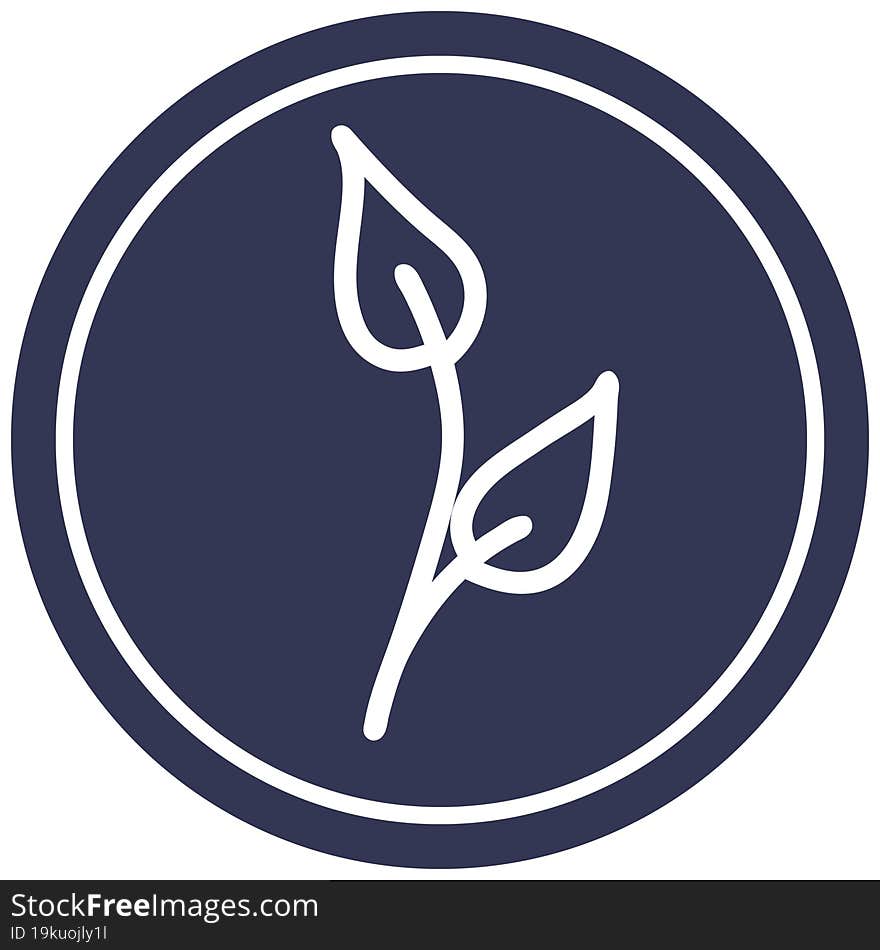 natural leaf circular icon