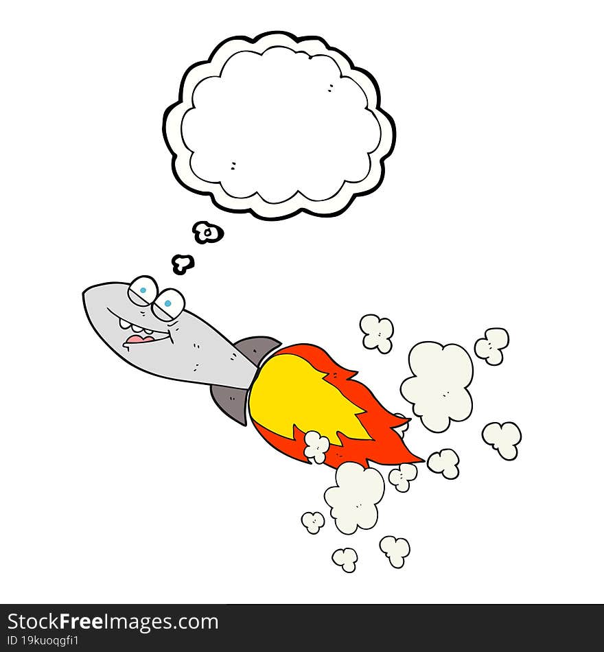 thought bubble cartoon missile