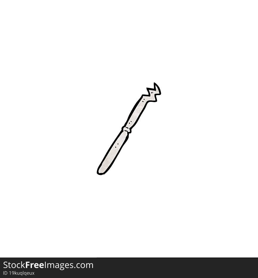 cartoon bent knife