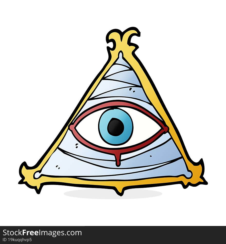 cartoon mystic eye symbol