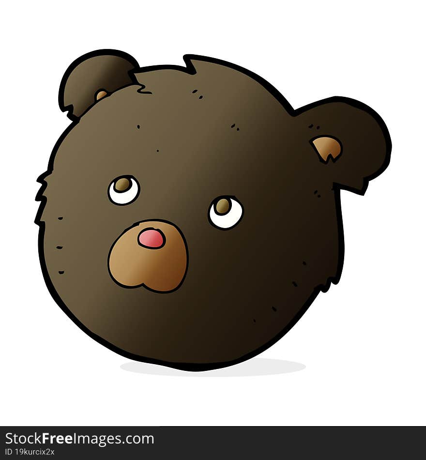 cartoon black bear face