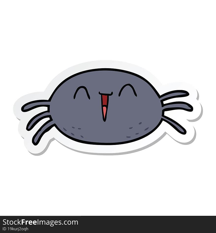 sticker of a cartoon spider