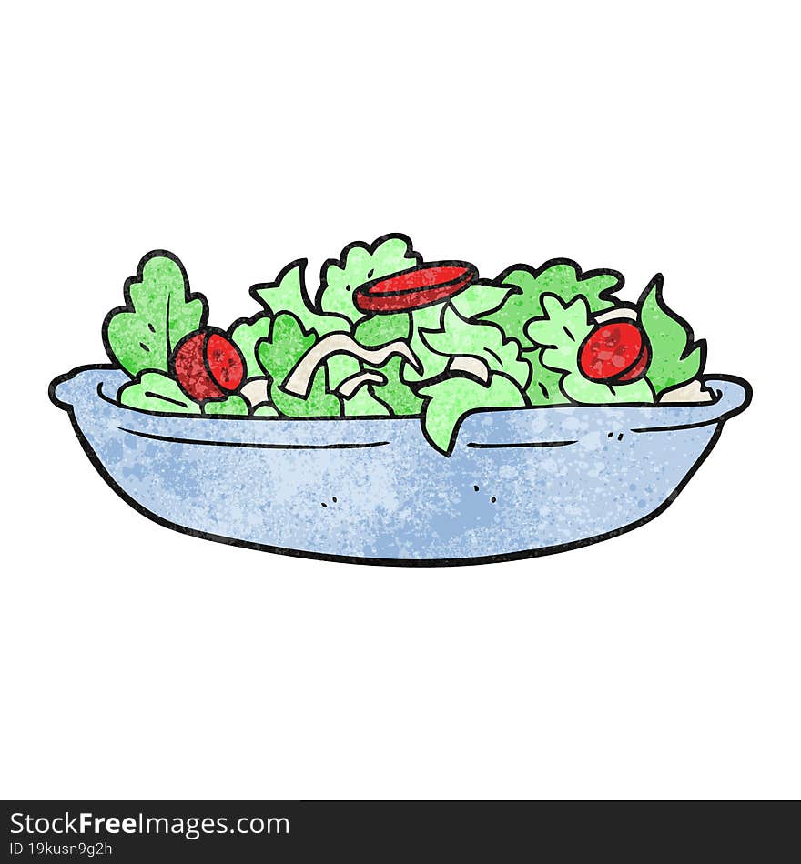 textured cartoon salad