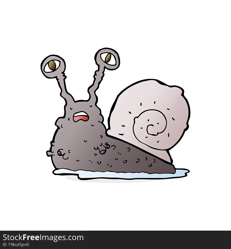 Cartoon Gross Snail