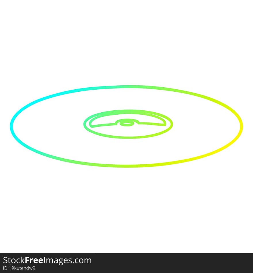 cold gradient line drawing cartoon old vinyl record