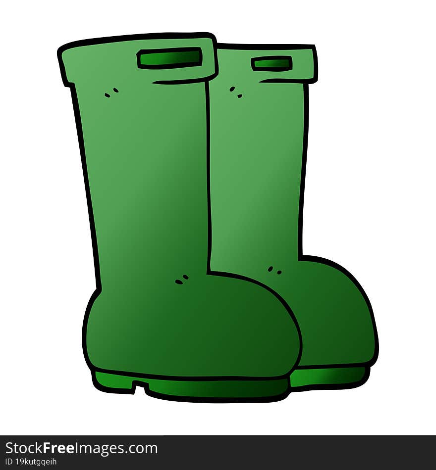 Cartoon Doodle Wellingtons