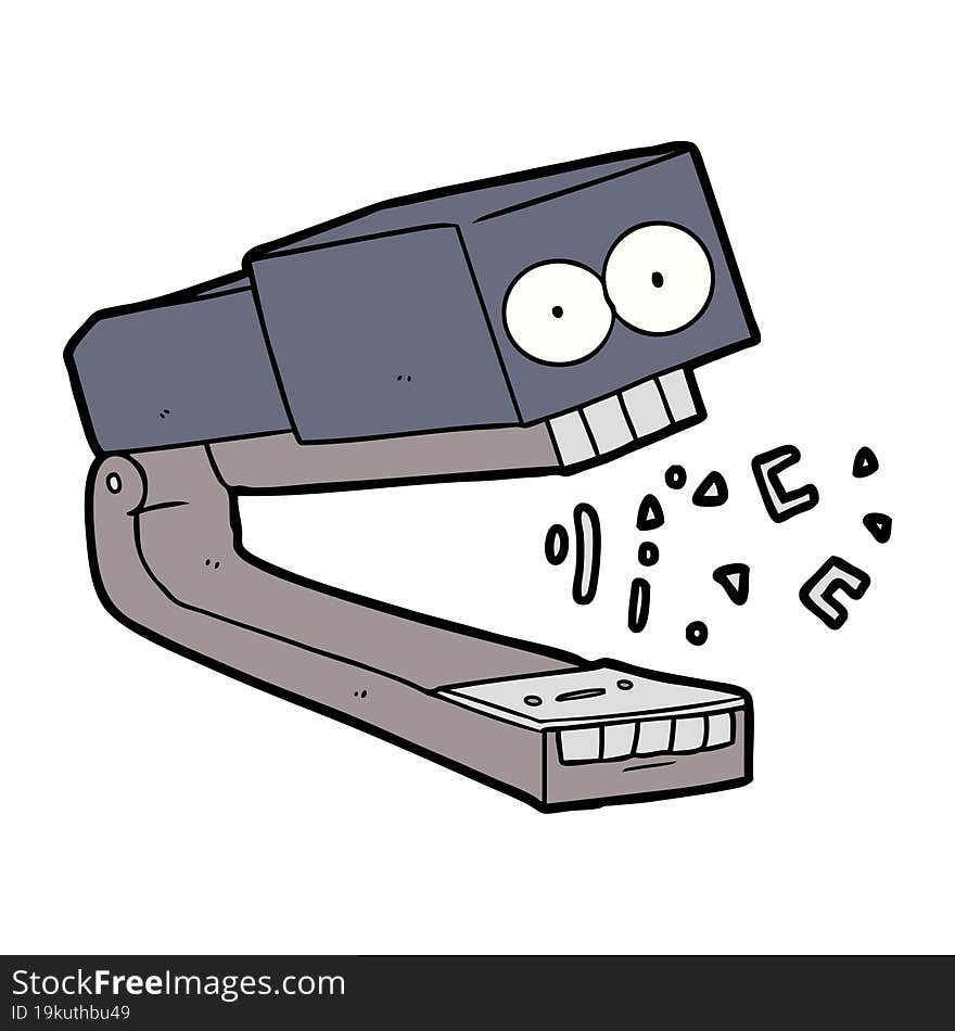 crazy cartoon stapler. crazy cartoon stapler