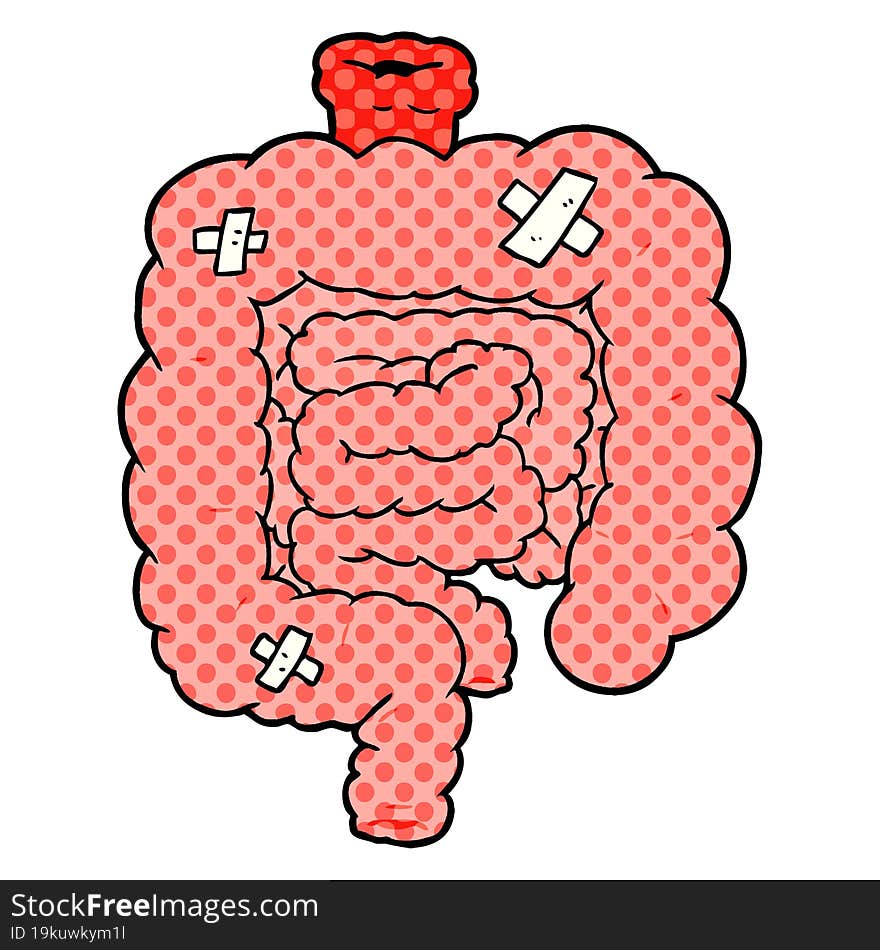 cartoon repaired intestines. cartoon repaired intestines