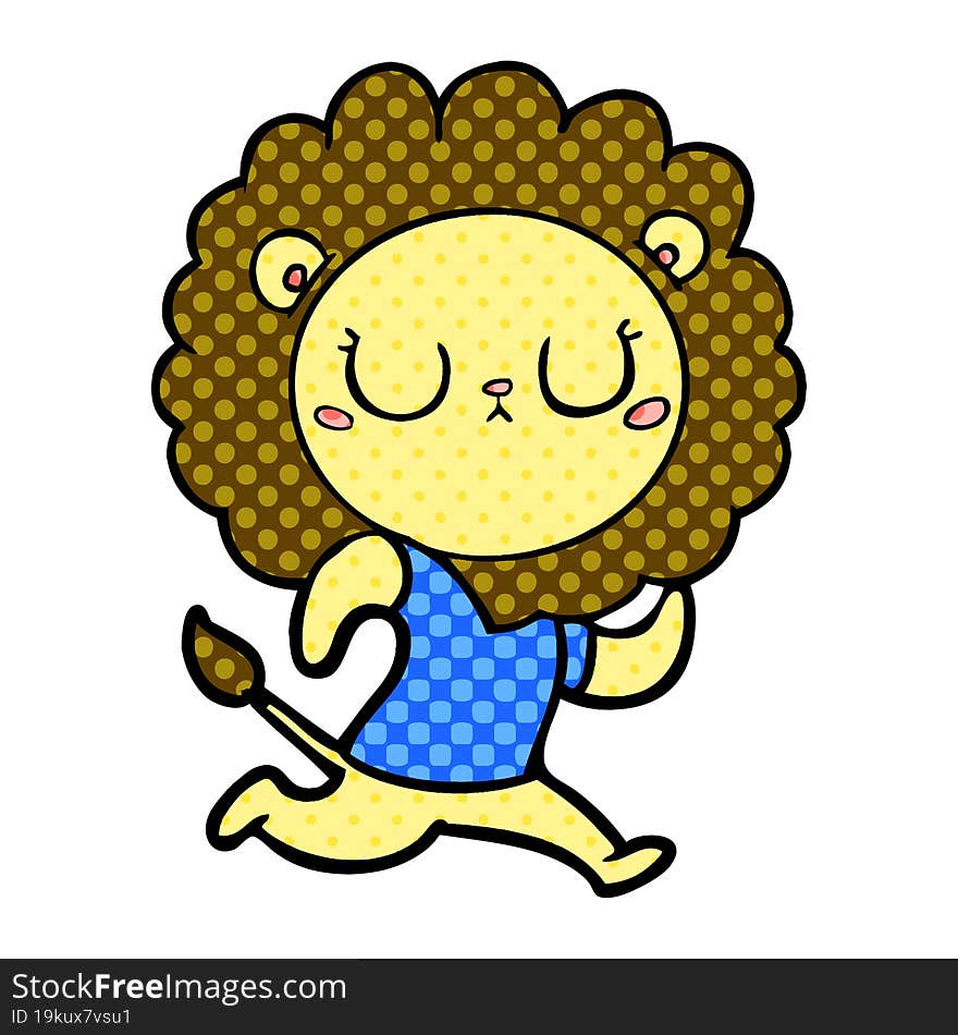 cartoon running lion. cartoon running lion