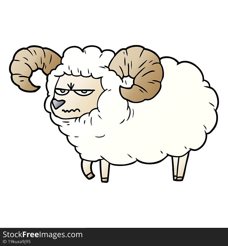 cartoon angry ram. cartoon angry ram