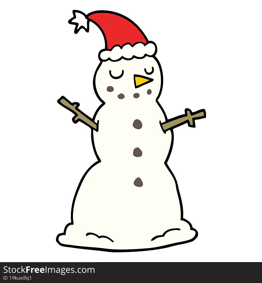 Cartoon Christmas Snowman