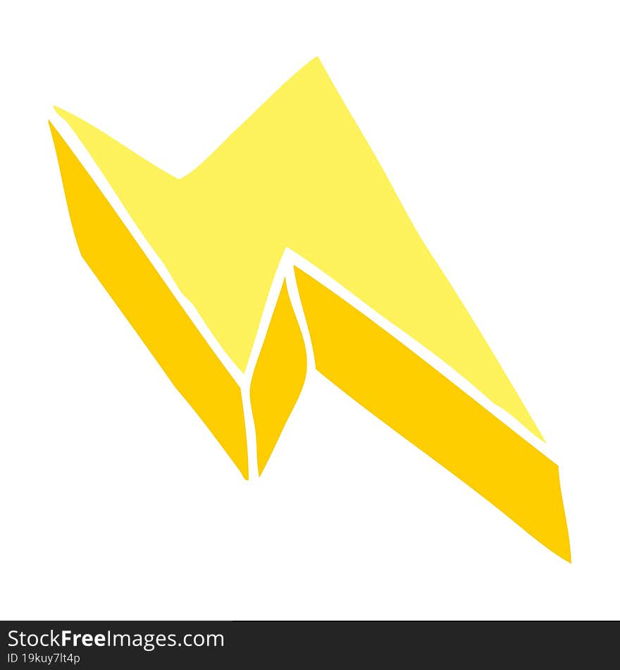 Cartoon Doodle Decorative Lightning Bolt