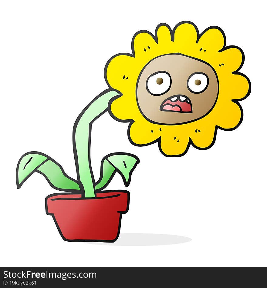 Cartoon Sad Flower