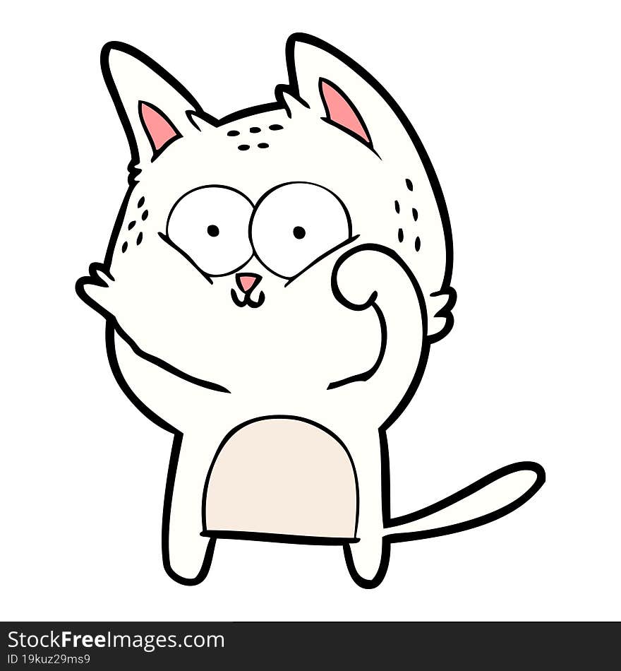 cartoon cat being cute. cartoon cat being cute