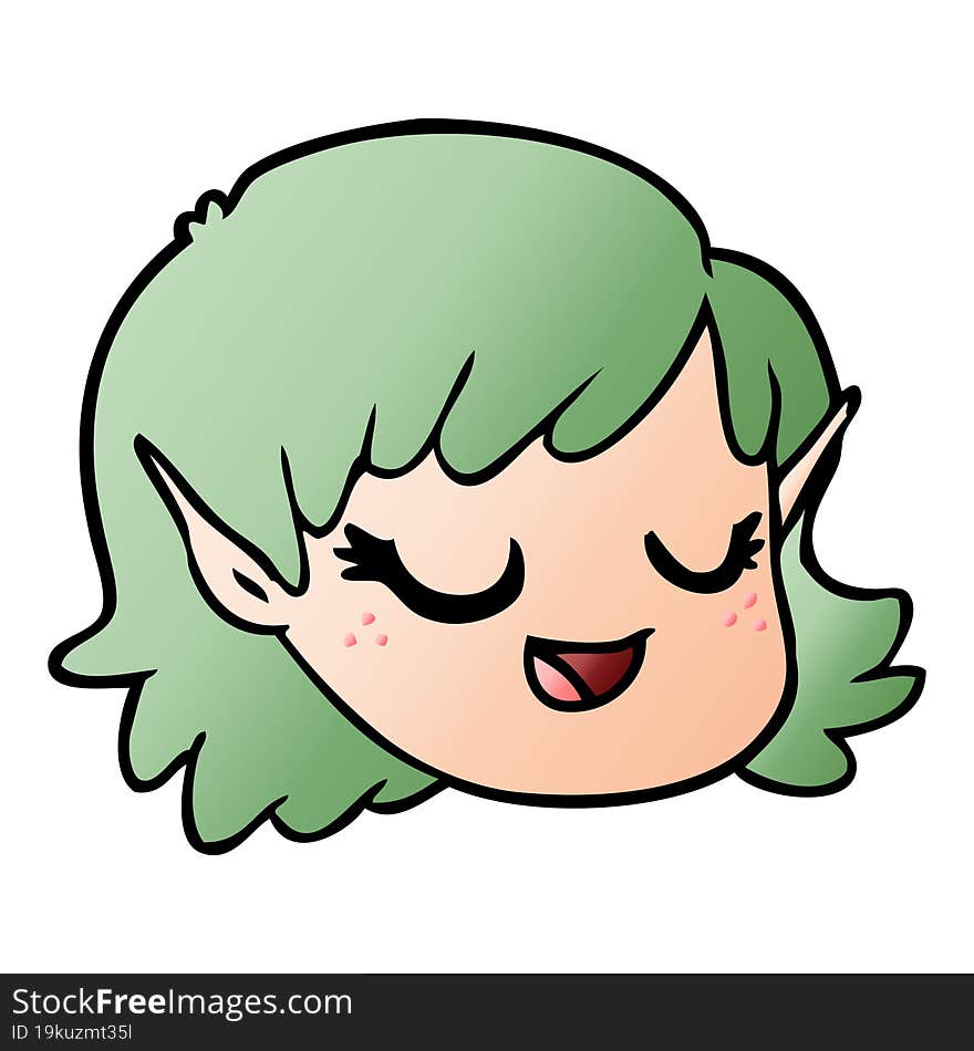 cartoon elf girl. cartoon elf girl