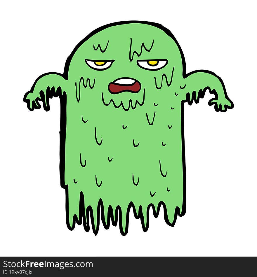 Cartoon Slimy Ghost