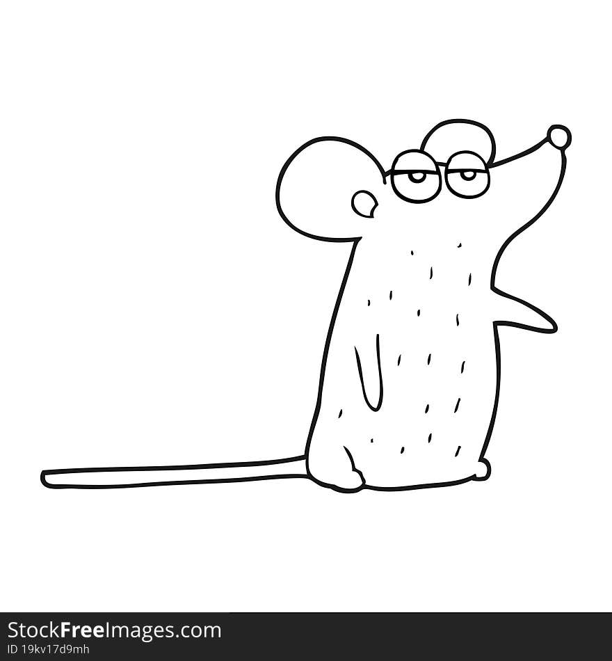 black and white cartoon mouse