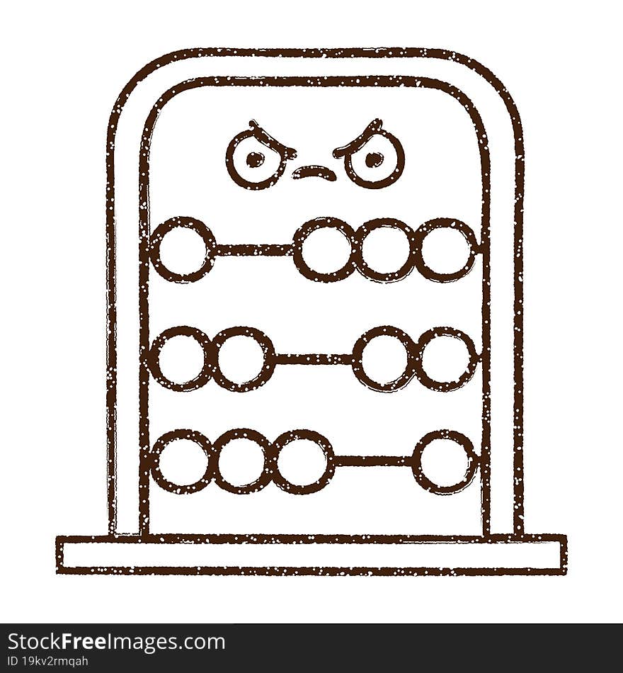 Abacus Charcoal Drawing