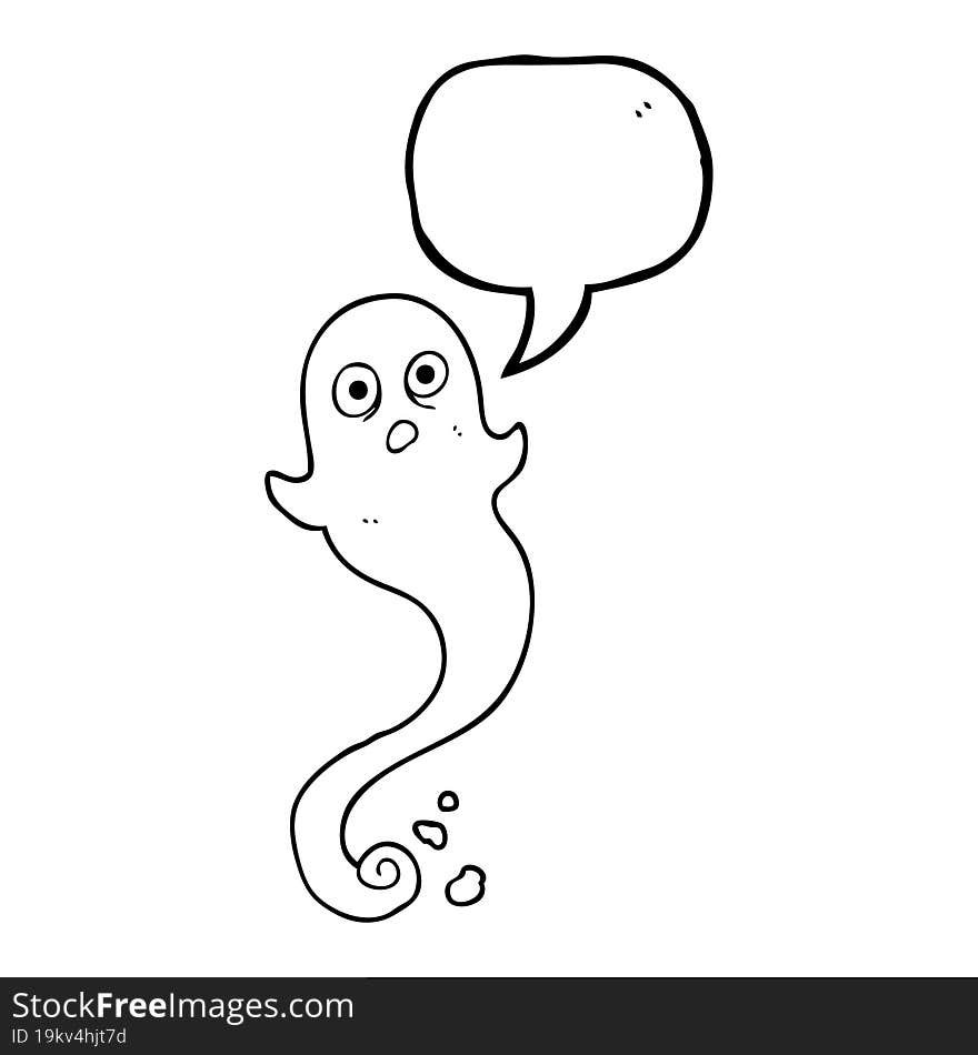 speech bubble cartoon halloween ghost