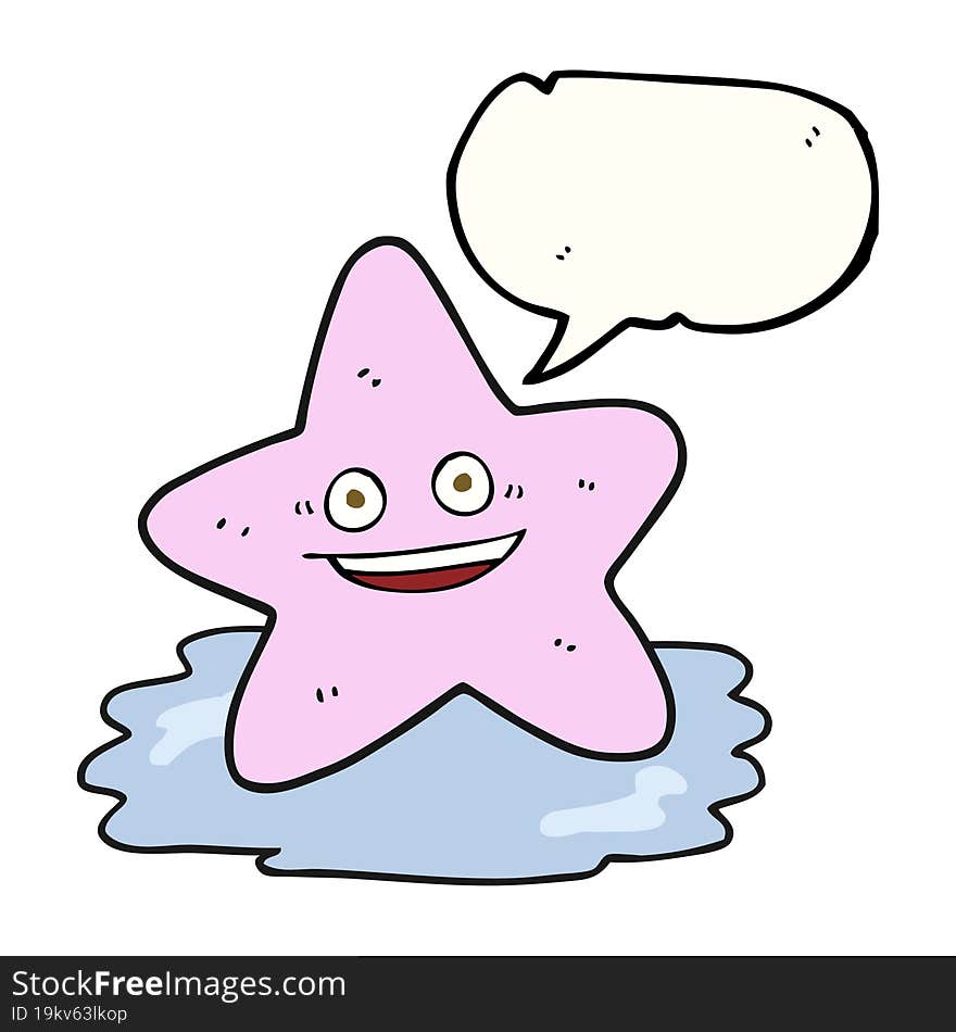 speech bubble cartoon starfish