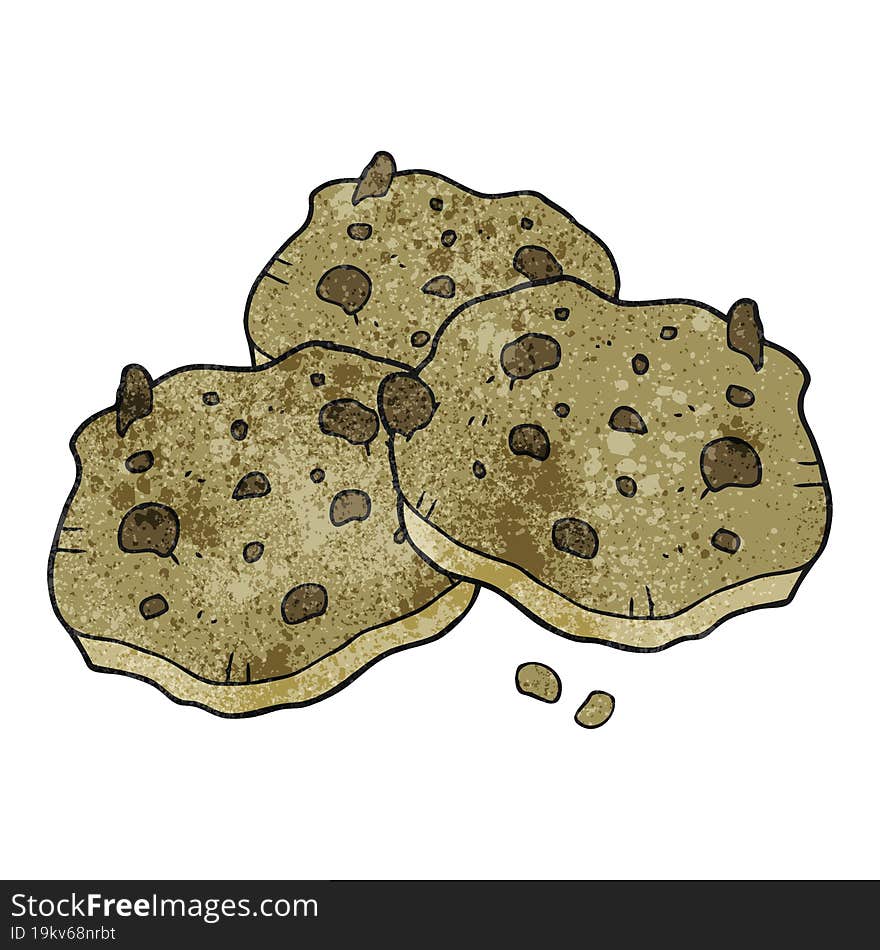 texture cartoon chocolate chip cookies