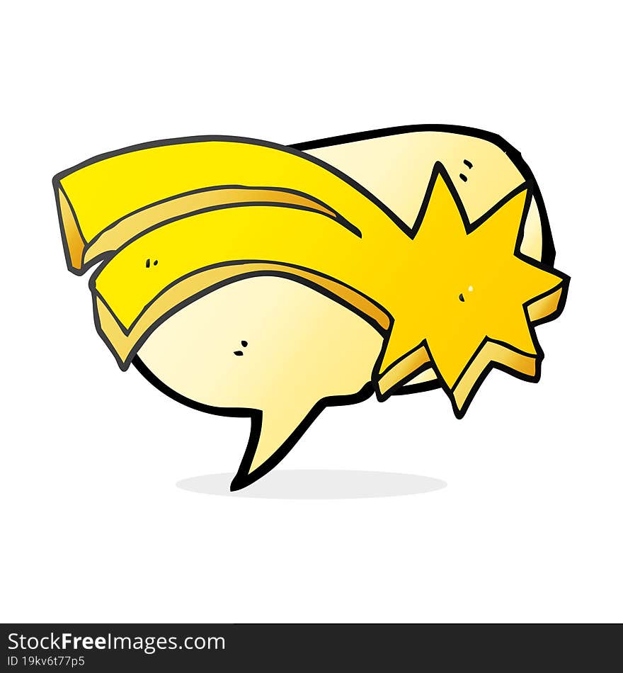 Speech Bubble Cartoon Decorative Shooting Star