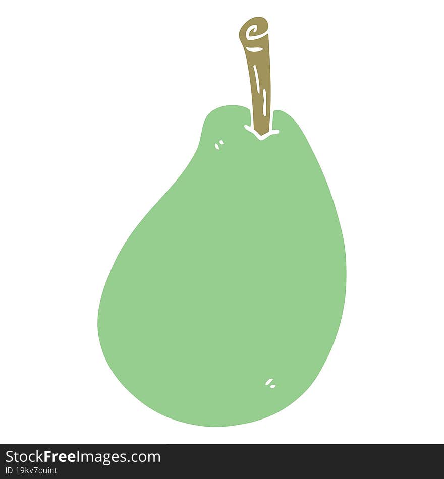 cartoon doodle fresh pear