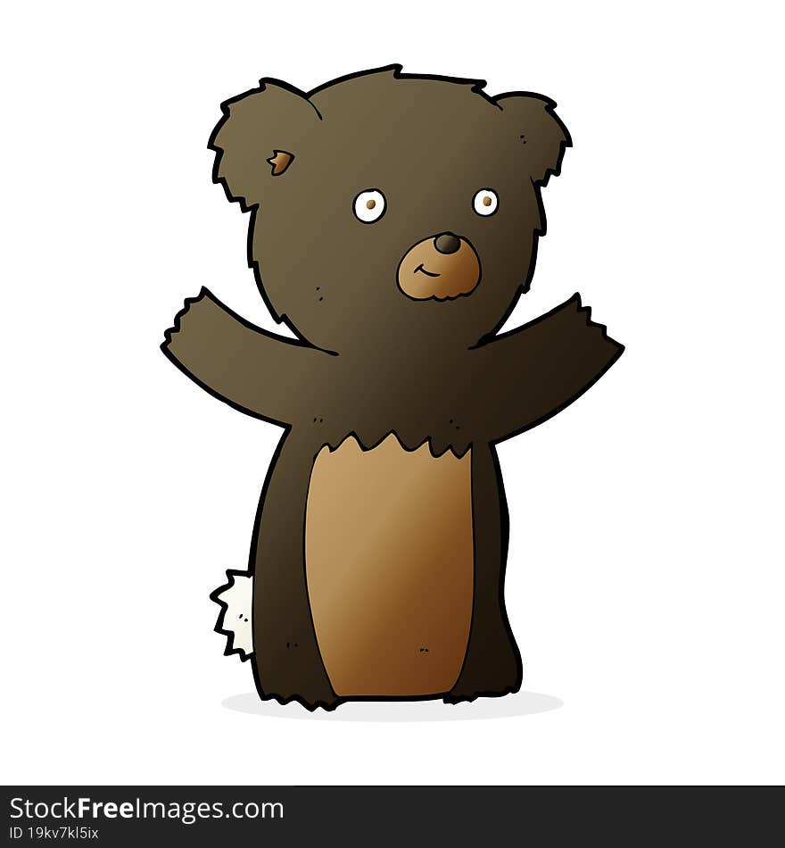 cartoon black bear cub