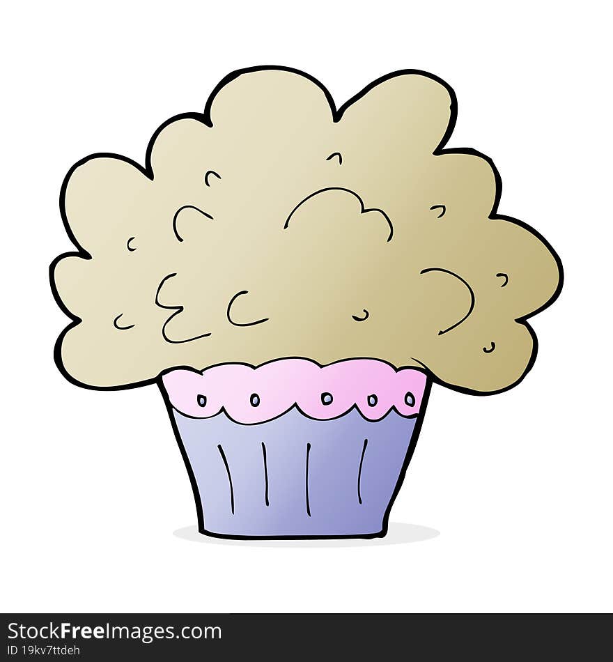 cartoon big cupcake