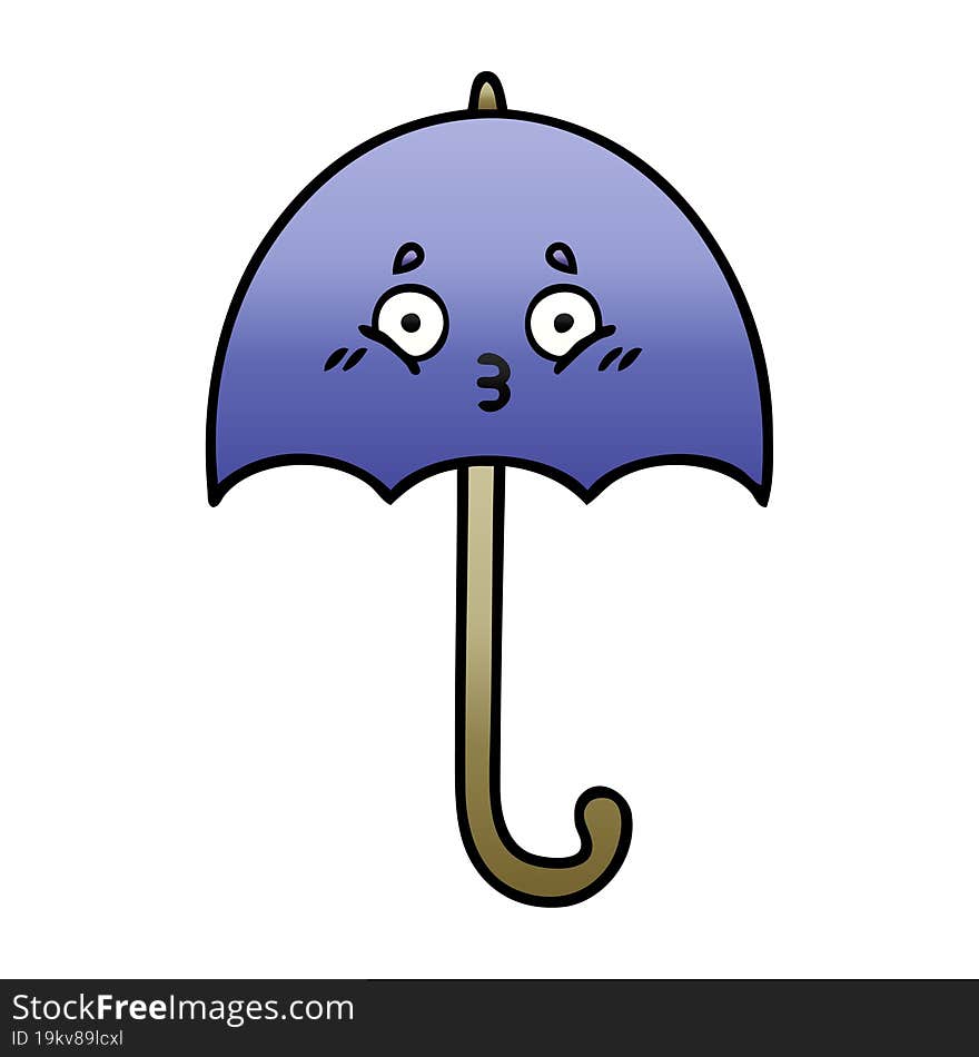 gradient shaded cartoon umbrella