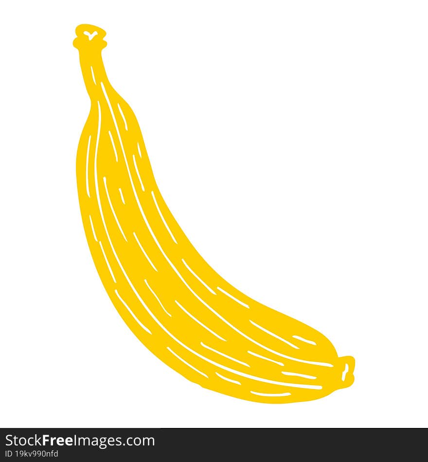 cartoon doodle yellow banana