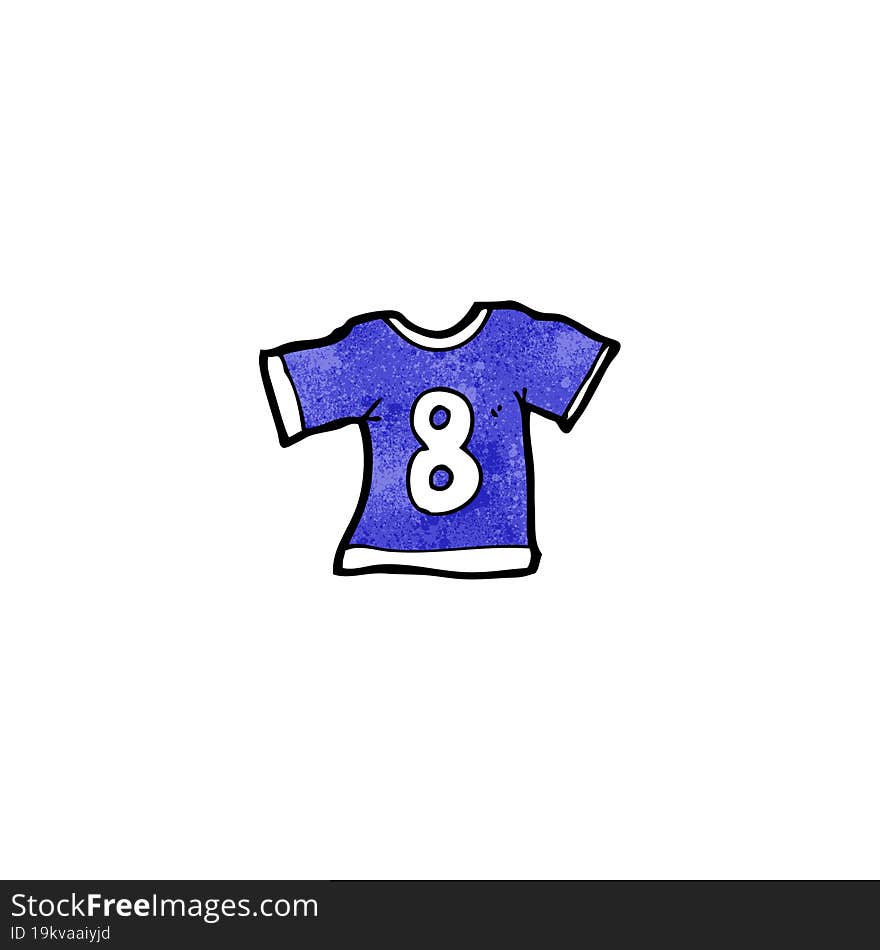 Cartoon Sports Shirt With Number Eight