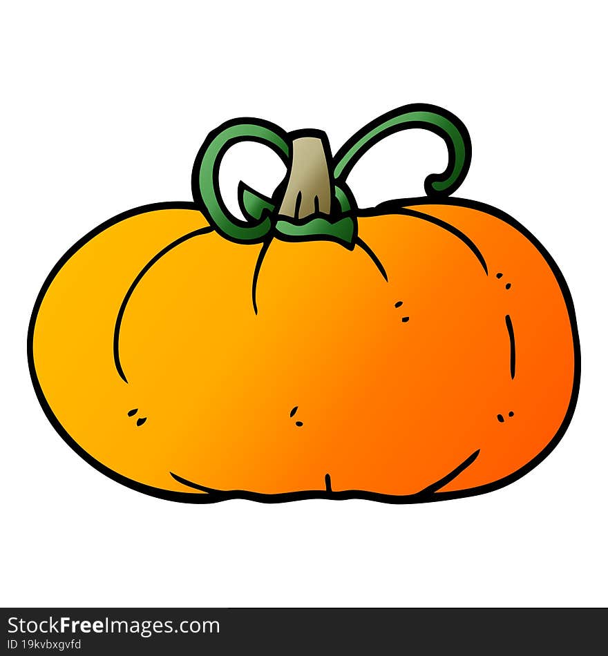 Cartoon Doodle Winter Squash