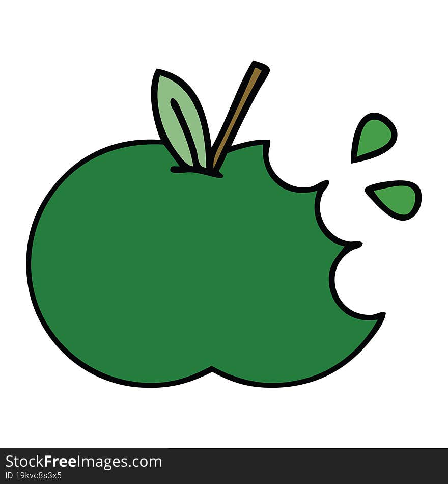 cute cartoon of a juicy apple. cute cartoon of a juicy apple